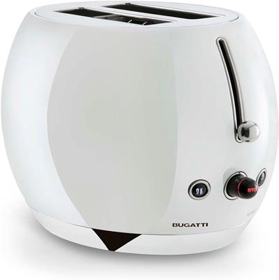 BUGATTI-Romeo-Toaster, 7 níveis de torrar, 4 funções-Pinças não incluídas-870-1035W-Branco